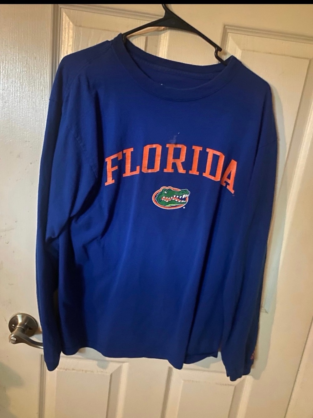 adidas Florida Gators Long Sleeve Crewneck - Royal Blue with Orange